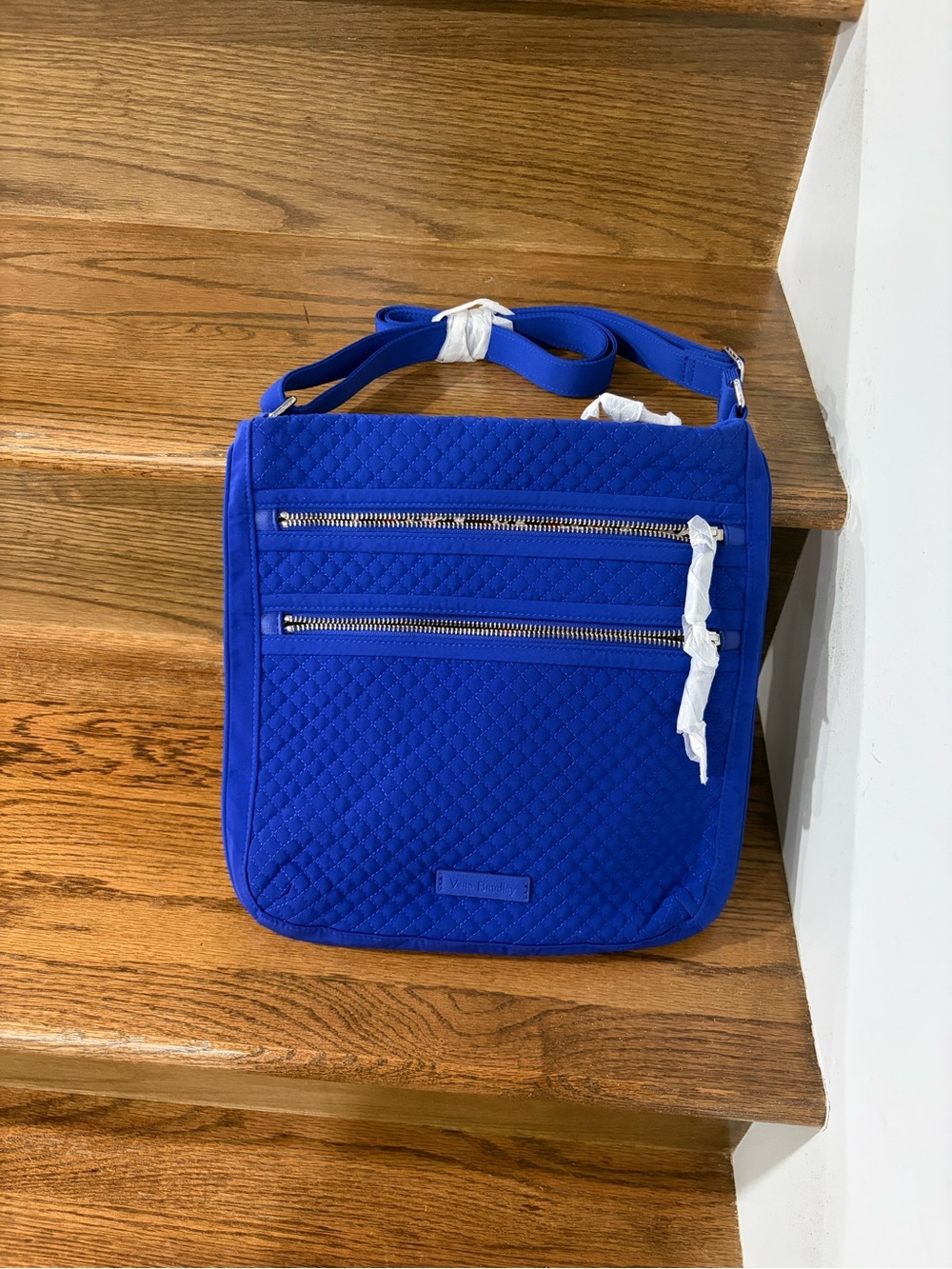 Vera Bradley Quilted Royal Blue Messenger Bag